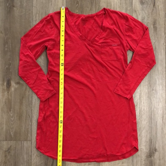 CALVIN KLEIN Sleepwear Long Sleeved Nightgown Pajamas - Picture 5 of 6